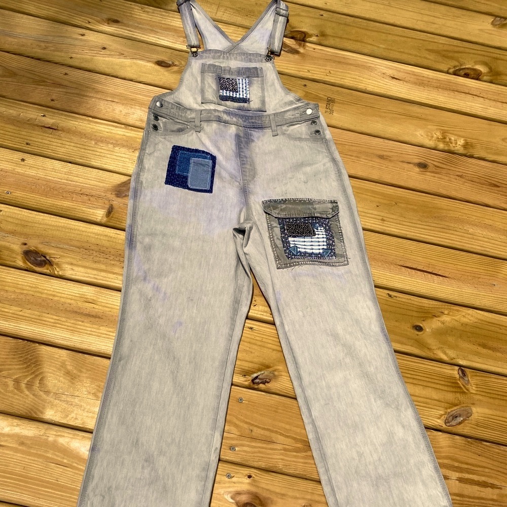 Universal Thread Overalls Hand-Stitched Patches - image 1
